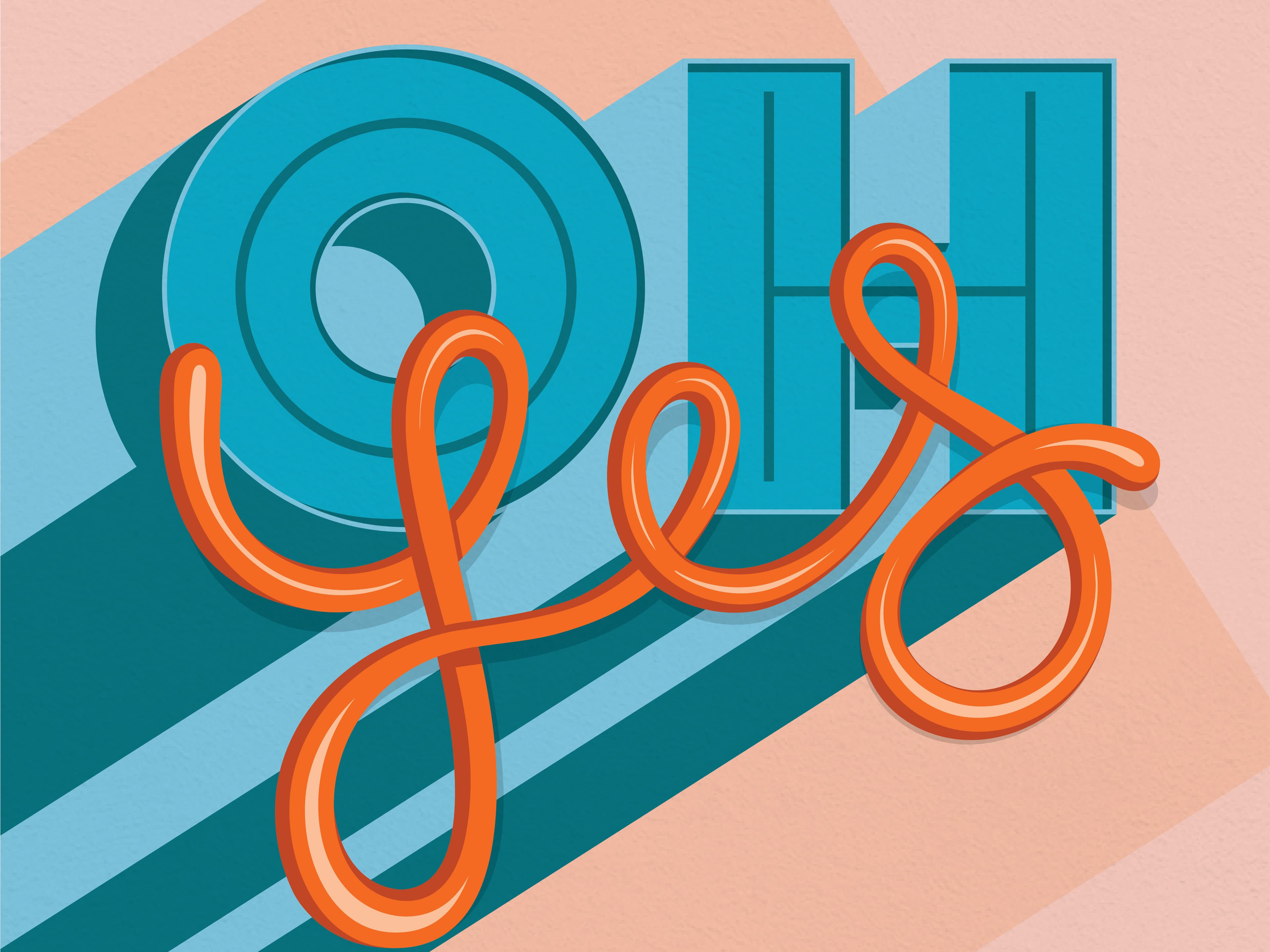 Oh Yes - Digital Lettering Artwork